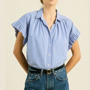 Trovata Birds of Paradis Marianne "B" Ruffle Sleeve Shirt